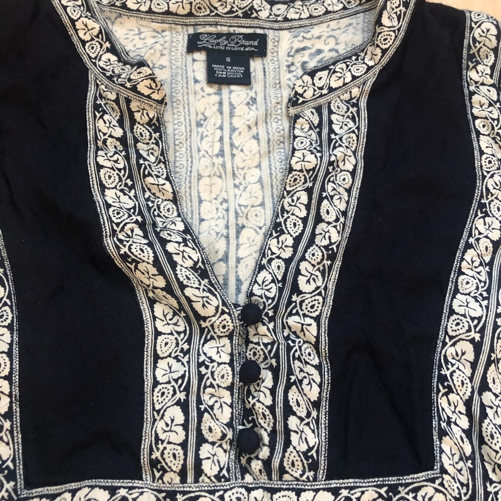 🌻 3/25 Item Lucky Brand Long-sleeve Boho Tunic - Picture 5 of 7